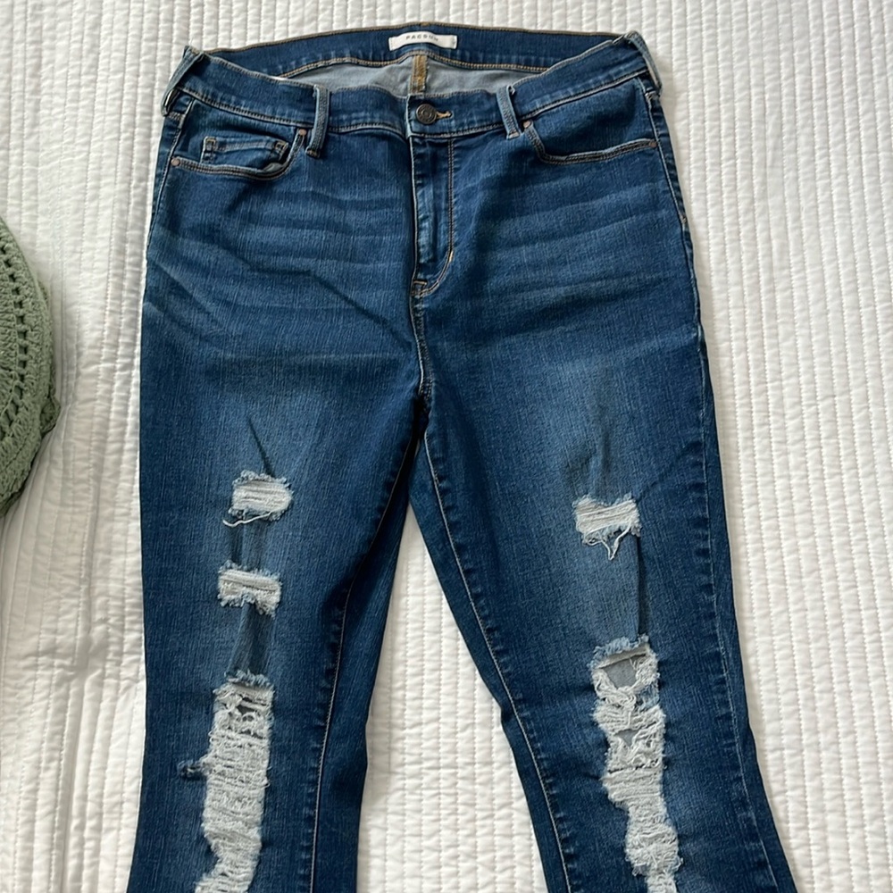 Dark denim jeans